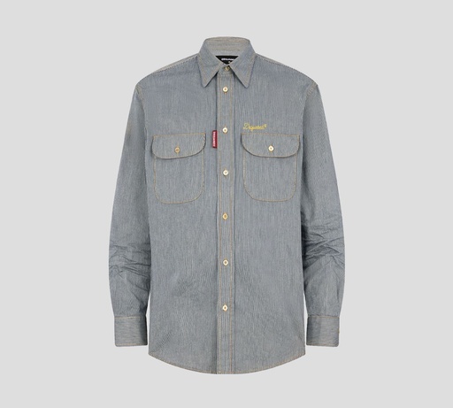 Dsquared2 - CAMISA MANGA LARGA DE RAYAS CON BOLSILLOS FRONTALES