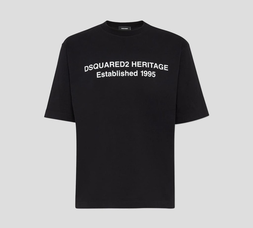 Dsquared2 - FRANELA NEGRA CUELLO REDONDO HERITAGE 1995