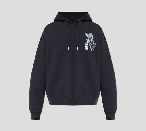 Dsquared2 - HODDIE NEGRO CON ESTAMPADO DE MONO