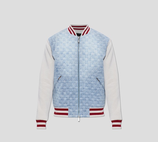 Dsquared2 - CHAQUETA DE JEANS CON MANGAS TEJIDAS EN BEIGE