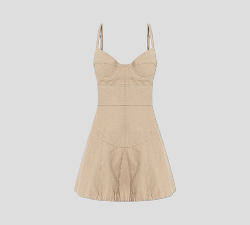 Dsquared2 - VESTIDO MIDI BEIGE
