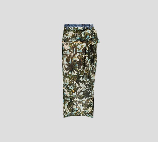 Dsquared2 - FALDA DE JEANS CON DISEÑO TROPICAL