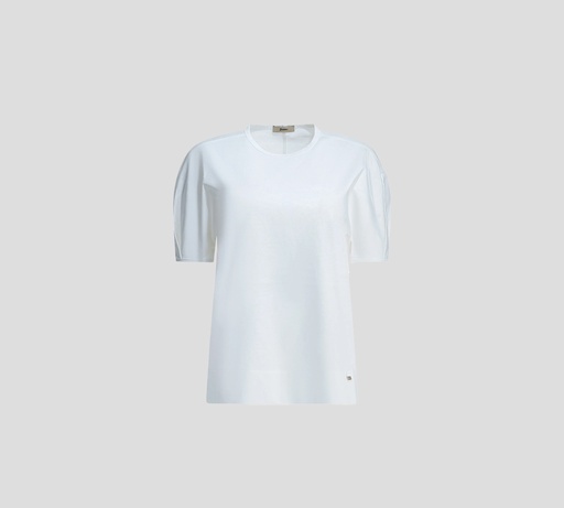 Herno - FRANELA BLANCA CON MANGAS AJUSTADAS